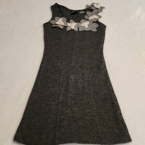 Girls From Savoy Women's X Small Charcoal Gray 100% Wool Sleeveless Scoop Neck D